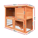 i.Pet Chicken Coop Rabbit Hutch 88cm x 40cm x 76cm Large Chicken Coop House Run Wooden Cage Outdoor-2