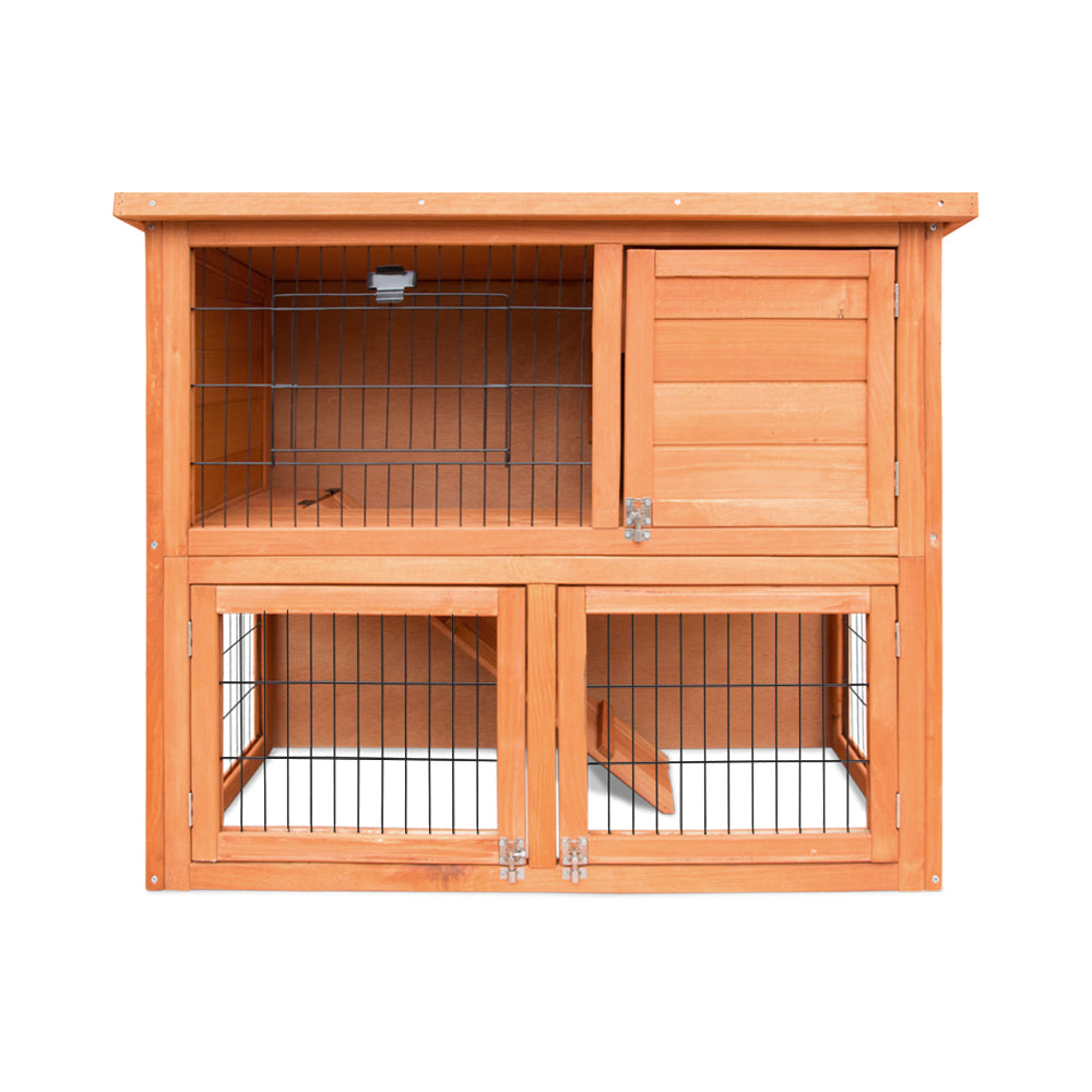 i.Pet Chicken Coop 88cm x 40cm x 76cm Rabbit Hutch Large House Run Wooden Cage Outdoor