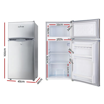 Glacio 100L Portable Fridge Freezer Bar Upright 12V/24V/240V Camping Caravan - 0