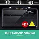 Devanti Portable Gas Oven LPG Silver-2