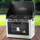 Devanti Portable Gas Oven LPG Silver-5