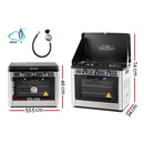 Devanti Portable Gas Oven LPG Silver-7