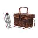 Alfresco 4 Person Picnic Basket Set Folding Insulated bag-2