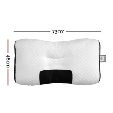 Giselle Bedding Contour Pillow Ergonomic Neck Pillow 48X73CM - 0