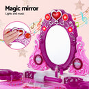 Keezi Kids Pretend Makeup Play Set Dressing Table Chair Girls Toys Children-4