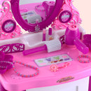 Keezi Kids Pretend Makeup Play Set Dressing Table Chair Girls Toys Children-6