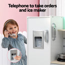 Keezi Kids Wooden Pretend Kitchen Play Sets Cooking Toys Oven Fridge 85CM Green-4