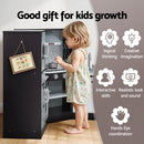Keezi Kids Kitchen Play Set Wooden Pretend Cooking Playset w/Sounds Lights Black-6