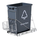 Cefito Pull Out Bin Kitchen Cabinet Slide Garbage Rubbish Bins Basket 40L Grey-1