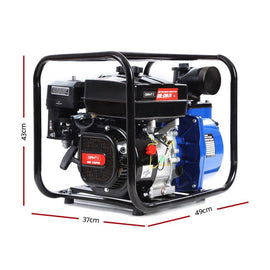 Giantz 8HP 3" Petrol Water Pump Garden Irrigation Transfer Blue - 0
