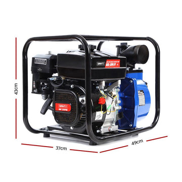 Giantz 8HP 3" Petrol Water Pump Garden Irrigation Transfer Blue - 0