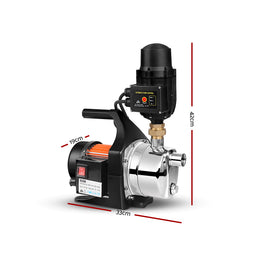 Giantz Garden Water Pump 1500W High Pressure Tank Rain Farm Irrigation Black - 0