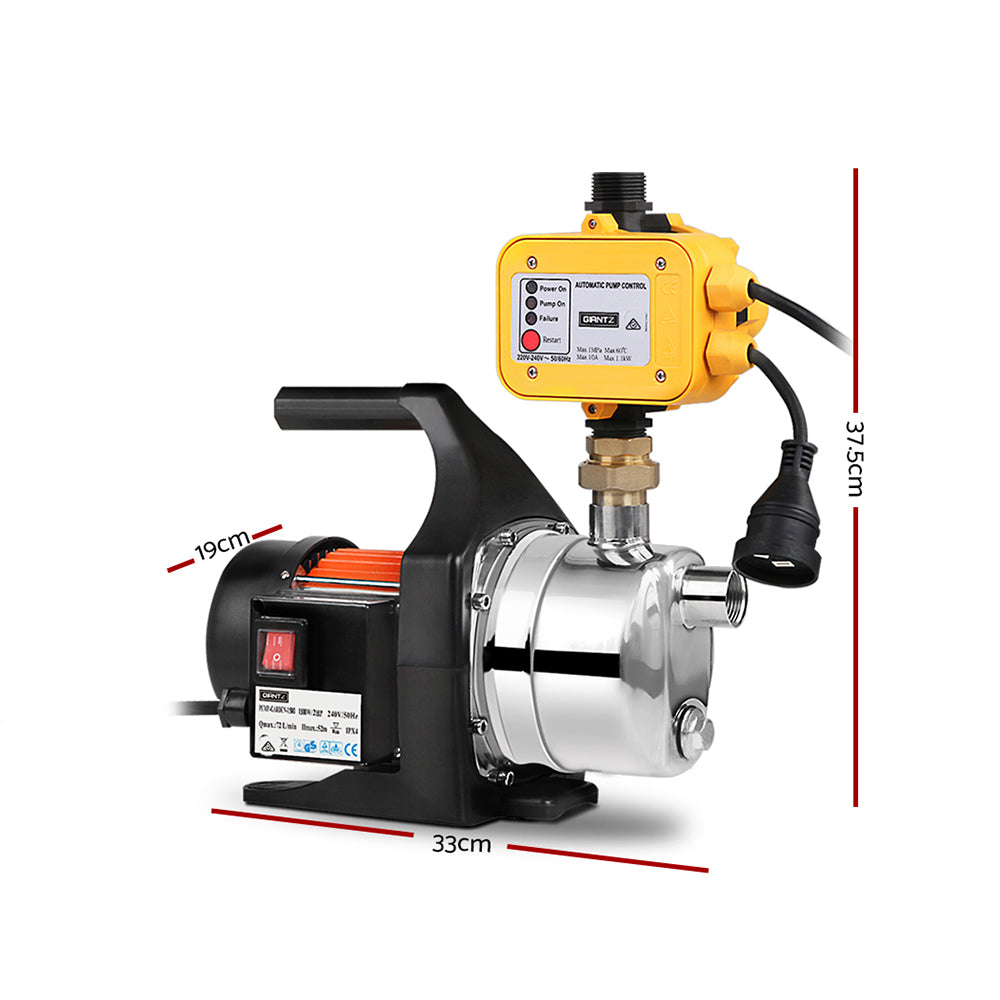 Giantz 1500W High Pressure Garden Water Pump with Auto Controller - 0