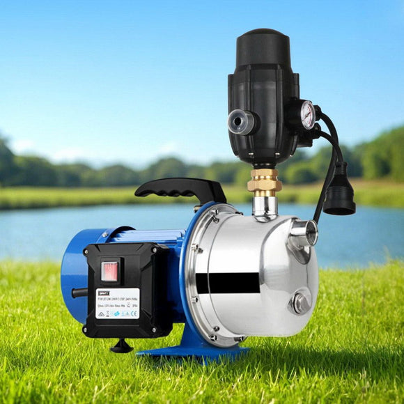 Giantz Garden Water Pump Jet High Pressure Stage Controller Garden Irrigation