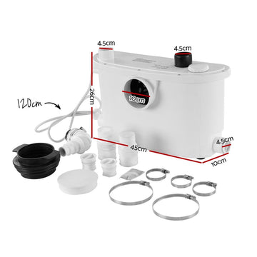 Macerator Sewerage Pump Waste Toilet Sewage Water Disposal Marine Basement Clean - 0