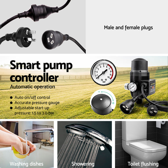 Giantz Auto Peripheral Pump Clean Water Garden Farm Rain Tank Irrigation QB80