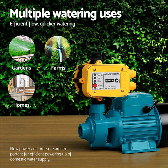 Giantz Auto Peripheral Pump Clean Water Garden Farm Rain Tank Irrigation QB80