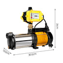 Giantz Garden Water Pump High Pressure 2500W Max 5-Stage Tank Irrigation Transfer Booster Yellow-2