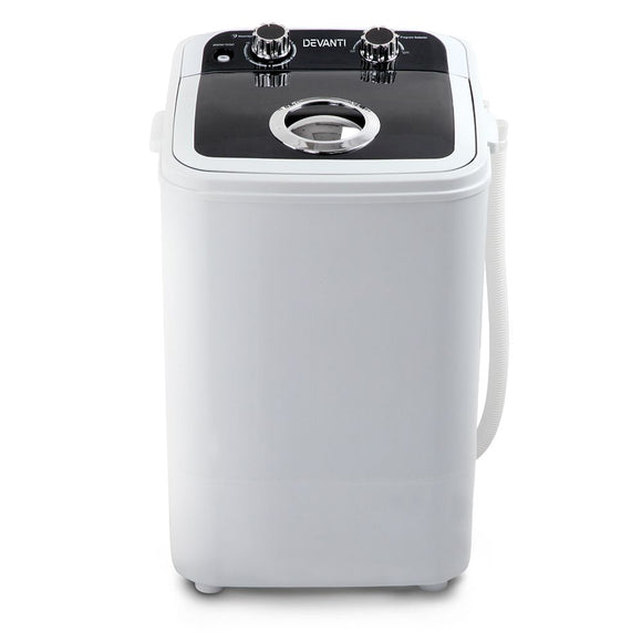 Devanti Portable Washing Machine 4.6kg Washer 2kg Spin Dryer Lightweight