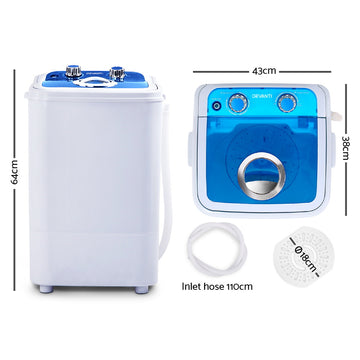 Devanti Portable Washing Machine 4.6KG Blue - 0