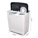 Devanti Portable Washing Machine Twin Tub 4.6KG White-2