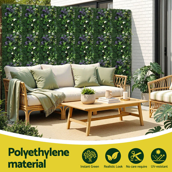 Gardeon 4PCS Artificial Plant Wall Panels 40X60CM Boxwood Panel Hedge Grass Backdrop Backyard Green Decor