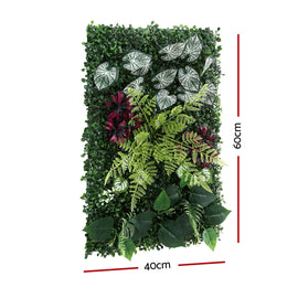 Gardeon 4PCS Artificial Plant Wall Panels 40X60CM Boxwood Panel Flower Backdrop Backyard Green Decor - 0