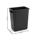 Cefito 35L Rubbish Bin Waste Dustbin Open Top Trash Can Kitchen Office Dark Grey-3