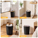 Cefito 8L Open Top Rubbish Bins Waste Bin Trash Can Storage Dustbin Black-7