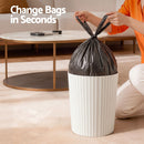 Cefito 8L Open Top Rubbish Bins Waste Bin Trash Can Storage Dustbin White-6