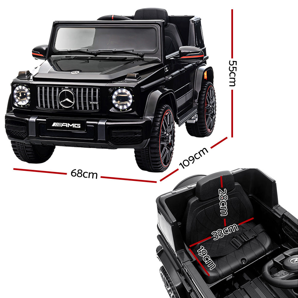 Kids Electric Ride On Car Mercedes-Benz Licensed AMG G63 Toy Cars Remote Black - 0