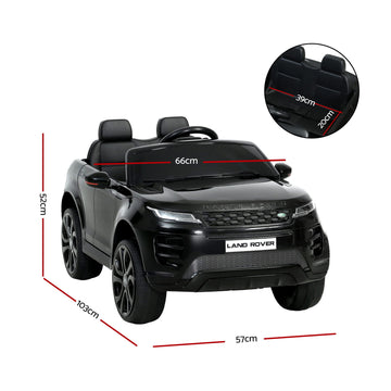 Rigo Ride On Car Kids Electric Ride On Cars Land Rover Licensed 12V Black - 0