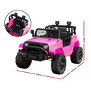 Rigo Kids Electric Ride On Car Jeep Toy Cars Remote 12V Pink-2