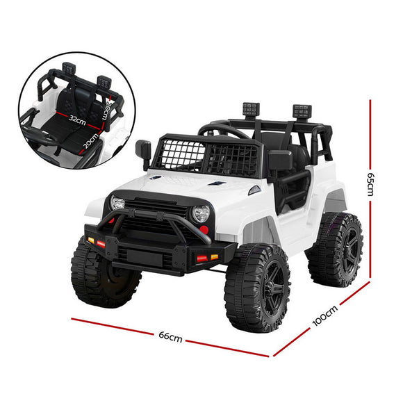 Rigo Ride On Car Kids Electric Ride On Cars Kids Jeep 12V White