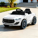 Rigo Kids Electric Ride On Car Cars Music Headlight Remote Control 12V White-1