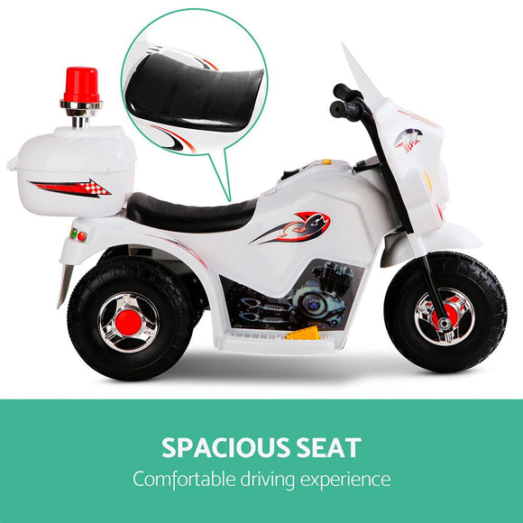 Rigo Kids Ride On Motorbike Motorcycle Car Toys White