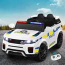 Rigo Kids Electric Ride On Patrol Police Car Horn Music Remote White-7