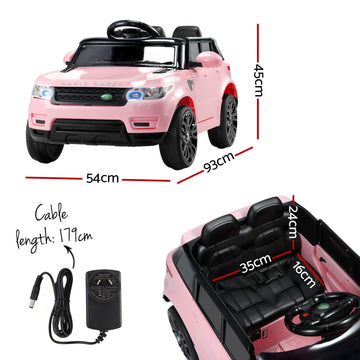 Rigo Ride On Car Kids Electric Ride On Cars SUV Remote 12V Pink - 0