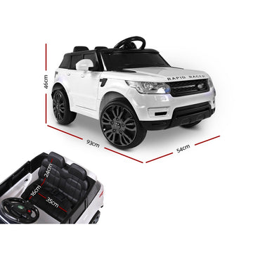 Rigo Kids Electric Ride On Car SUV Range Rover-inspired Cars Remote 12V White - 0