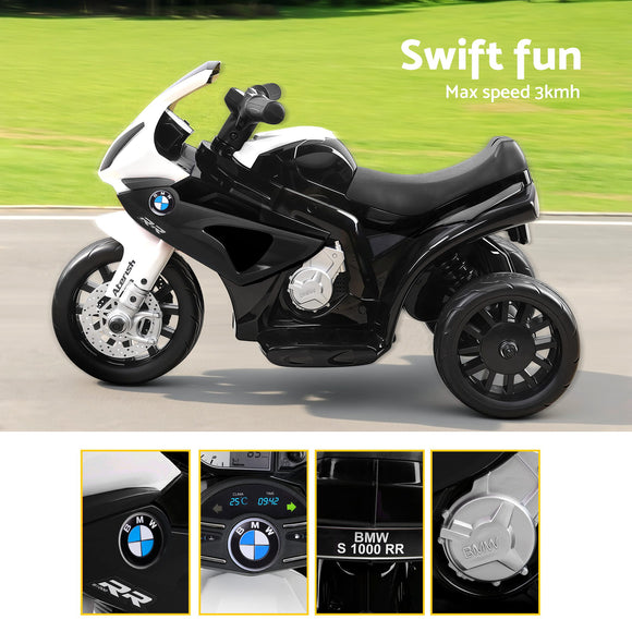 Kids Ride On Car Electric Ride On Cars Motorcycle Motorbike BMW Licensed S1000RR Black