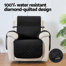 Artiss Recliner Chair Cover 100% Water Resistant Black-4
