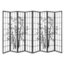 Artiss 8 Panel Room Divider Screen 348x179cm Bamboo Black White-8