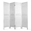 Artiss 4 Panel Foldable Wooden Room Divider - White-1