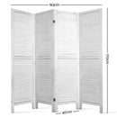 Artiss 4 Panel Foldable Wooden Room Divider - White-2