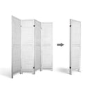 Artiss 4 Panel Foldable Wooden Room Divider - White-5