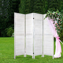 Artiss 4 Panel Foldable Wooden Room Divider - White-8