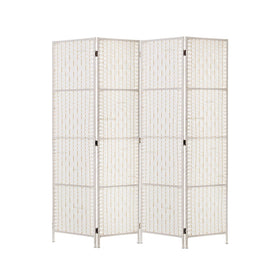 Artiss 4 Panel Room Divider Screen Privacy Timber Foldable Dividers Stand White
