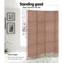 Artiss 6 Panel Room Divider Screen Privacy Timber Foldable Dividers Stand Natural-4