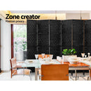 Artiss 8 Panel Room Divider Screen Privacy Timber Foldable Dividers Stand Black-5