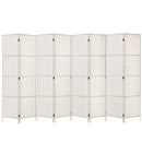 Artiss 8 Panel Room Divider Screen Privacy Timber Foldable Dividers Stand White-1